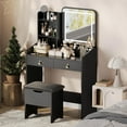 thumbnail image 7 of Kselythan Vanity Desk with LED Light Mirror and Charging Station, Makeup Vanity Desk with 2 Drawers,3-Color Lights Adjustable,Makeup Vanities Set,Vanity with Storage Stool,Vanity Dressing Table, 7 of 7