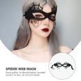 thumbnail image 3 of Fieltro delicado elegante máscara de diseño festival fiesta cosplay masquerade máscara araña, 3 of 5