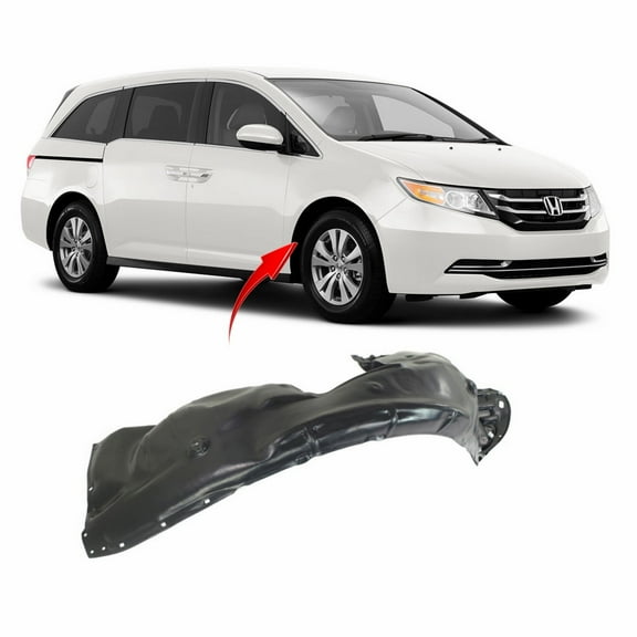 DCP Front Passenger Side Fender Liner For 2014-2017 Honda Odyssey HO1249151