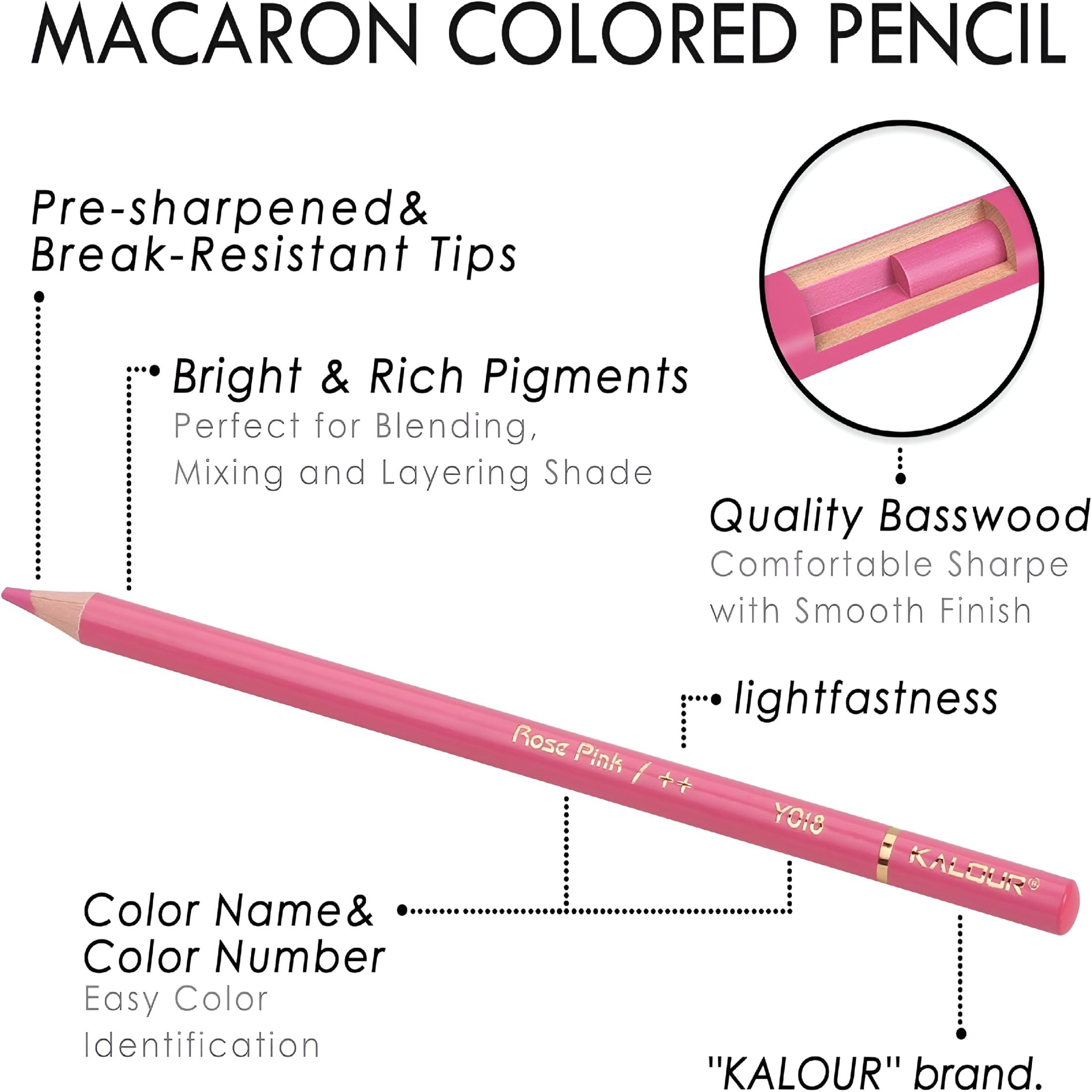 CCOCC 72+2 Count Macaron Pastel Colored Pencils for Adult Coloring Books,Artists Soft Core,Ideal for Drawing Blending Shading,Coloring Pencils Set Gift for Adults Beginners