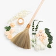 thumbnail image 3 of TTS For Home - Wedding Brooms Bride Bridegroom, Jumping The Broom for Wedding, Natural Whisk Broom with Ribbons, Artificial Pearl, Leaves,Roses for Decorative Wedding, 3 of 8