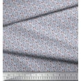 thumbnail image 3 of Soimoi Blue Poly Georgette Fabric Artistic Leaf & Floral Print Fabric by the Yard 42 Inch Wide, 3 of 3