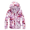 thumbnail image 2 of Purple Outdoor Hooded Windproof Coat, Nylon,Spandex Long Sleeve Top Coat, Women Solid Rain Jacket Outdoor Plus Size Hooded Windproof Loose Coat Water Proof Raglan Cuff Storage Bag, XXL, 2 of 3