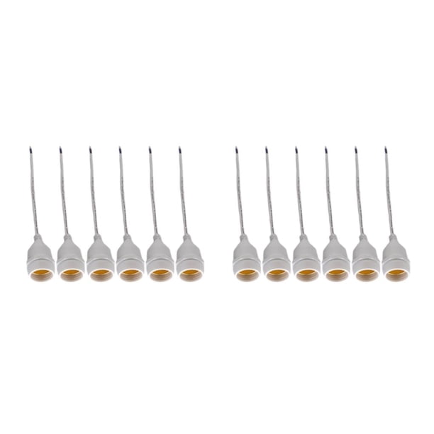 Adaptador de base de lámpara impermeable Bewildely 6 paquetes Soporte larga vida útil blanco 2Conjunto