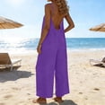 thumbnail image 2 of Gamivast One Piece Jumpsuits for Women Backless Spaghetti Strap Wide Leg Jumpsuit Jumpsuits Soft Comfy Party Summer Beach Outfit Trendy Jumpsuit, 2 of 6