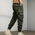 thumbnail image 4 of Pantalon Cargo pour Hommes / Mode Homme Ample Grande Taille avec Poches, Lacets, Taille Élastique, Pantalon Utilitaire Décontracté pour Hommes avec Réglable, 4 of 6