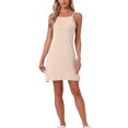 thumbnail image 2 of INSPIRE CHIC Women's Nightgown Modal Soft Spaghetti Strap Dress Crewneck Sleepwear 2XL Beige, 2 of 6