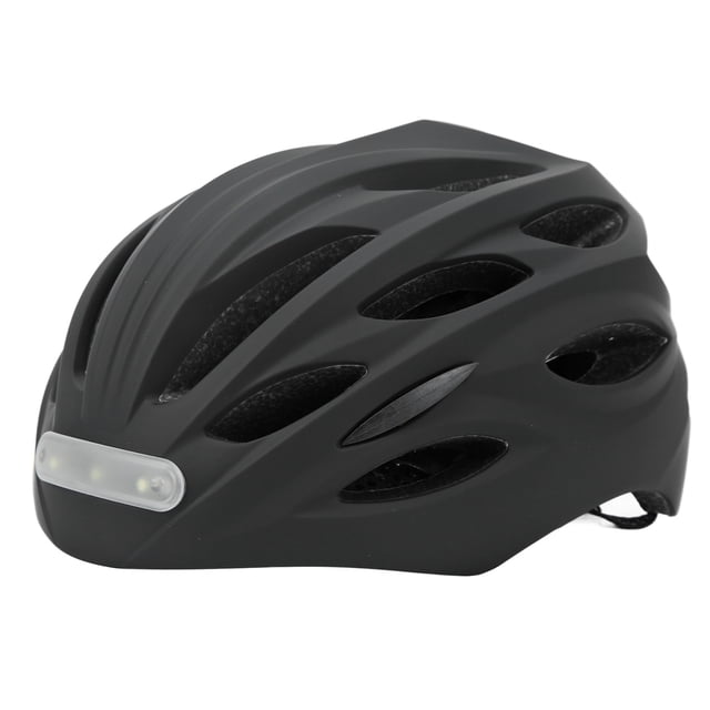 Casco con luz LED, estructura sólida de PC transpirable, casco de bicicleta desmontable seguro ajustable para patinar L 58-61cm