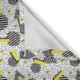thumbnail image 4 of Ambesonne Geometric Grommet Curtain Single Panel, Zigzag Chevron Circle, 50"x60", Yellow Black White, 4 of 5