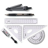 8 Pieces Math Geometry Kit Set Student Supplies with Shatterproof ...