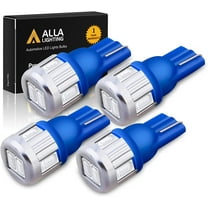 Alla Lighting 4x 194 168 LED Bulbs,10000K Blue 175 161 2825 W5W LL T10 194B Marker Lights, Parking Lights, Interior Lights, Map Lights, Dome Lights, Trunk Lights 12V 5630 SMD Upgrade