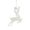 D, variant on 3 Pcs Christmas Tree White Reindeer Ornaments Glitter Hanging Plastic Elk Figurine Ornament for Holiday Party Decoration Xmas Gift Decor Home Accessories, 4.3 x 4.3 Inches