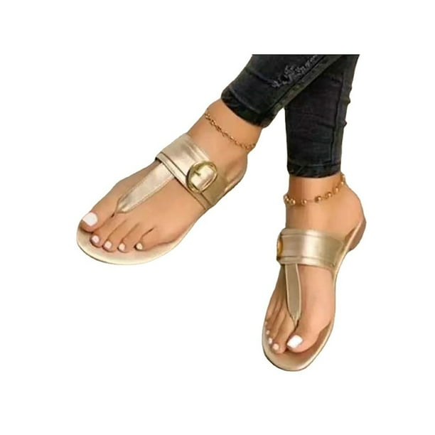 UKAP UKAP Women's Comfort Lightweight Rubber Flip Flops T Strap