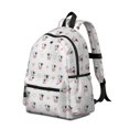 thumbnail image 2 of Cow and Heart White Pattern Cute School Backpack with Padded Back and Adjustable Shoulder Straps 13.4"x11"x4.7", 2 of 5