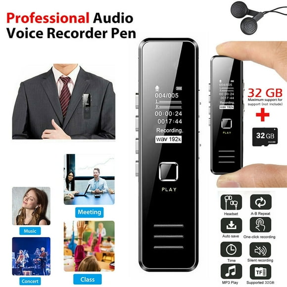 Digital Voice Recorder Voice Activated Recorder with Playback,Small Tape Recorder for Lectures,Meetings,Interviews,MP3