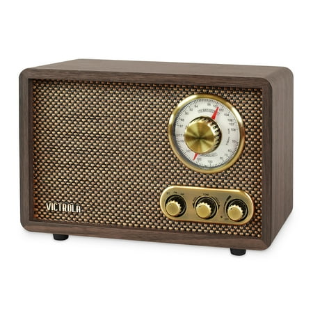 Victrola - Retro Wood Bluetooth AM/FM Radio - Espresso