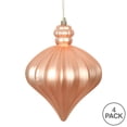 thumbnail image 3 of Vickerman 6" Rose Gold Matte Onion Drop Christmas Ornament, 4 per Bag, 3 of 4