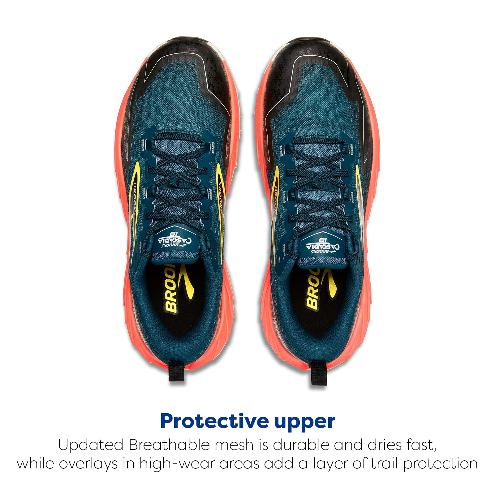 Brooks, Men‚Äôs Trail Running Shoe, Legion Blue/Black/Flame, Size