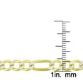 thumbnail image 3 of 14K Gold Plated Sterling Silver Figaro Pave Chain Necklaces 3MM-10.5MM, Solid 925 Italy, Next Level Jewelry, 3 of 6