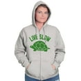 thumbnail image 3 of Live Slow Turtle Tortoise Animals Zip Up Hoodie Men's Women's Brisco Brands L, 3 of 6