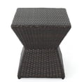 thumbnail image 7 of Calahan Outdoor 16" Wicker Square Side Table, Brown, 7 of 7