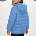thumbnail image 5 of Kids Hooded Puffer Jackets Full Zip Lightweight Quilted Winter Coats for Boys Girls 4-14Y Solid Warm Outerwear (12Y, Light Blue), 5 of 8