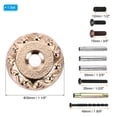 thumbnail image 2 of Uxcell Door Hole Cover Plate Zinc Alloy Wave Round Deadbolt Cover Plate Door Reinforcement Plate for Door Hole Filling Gold Tone, 2 of 6