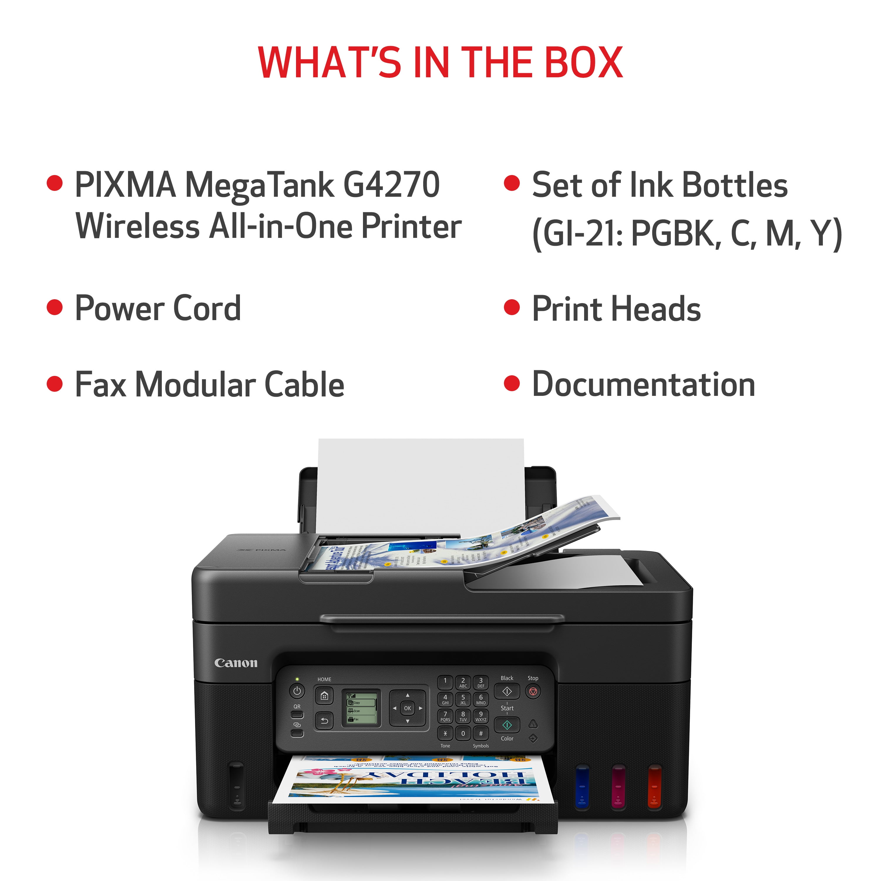 Canon PIXMA G4270 MegaTank Wireless All-In-One SuperTank Inkjet Printer  Black 5807C002 - Best Buy