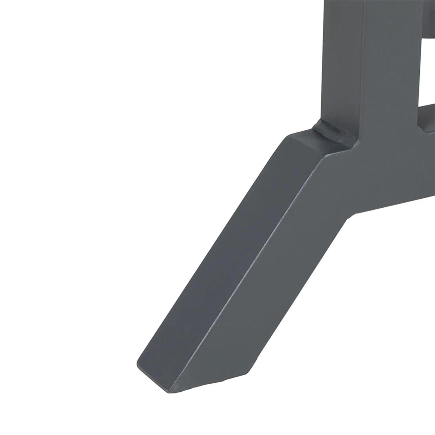 Demi Bonn 35" Outdoor Bistro Tables with Umbrella Hole, Aluminum Frame Round Patio Table, Garden Dining Table for Backyard, Lawn, Balcony, Porch, Gray