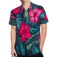 thumbnail image 4 of High Quality Hawaiian Shirts for Men Short Sleeve Aloha Beach Shirt Floral Summer Casual Button Down Shirts Blouses RTIM6W, 4 of 7