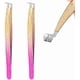 thumbnail image 1 of 2 pinzas de extensiones de pestañas arcoíris de acero inoxidable, herramienta para pestañas, pinzas de cabeza curva, puntas curvas y angulares, juego de pinzas de precisión, pinzas para manualidades., 1 of 5