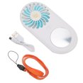 thumbnail image 1 of Ventilador de mano con mini espejo ventilador USB recargable portátil para niños niñas mujer hombre azul, 1 of 10
