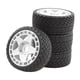 thumbnail image 2 of Juego de 4 ruedas y neumáticos RC para coche de orugas RC, conjunto de neumáticos resistentes de simulación RC blanco, 2 of 9