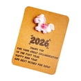 thumbnail image 2 of 2026 Horse Year Resin Pocket Card,Festival Employee Appreciation Encouragement Gift With Handwritten Space and Compact Durable Design,Ideal Message and Keepsake Card for Office Friends Family-Pink, 2 of 6