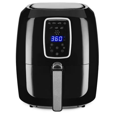 - Best Choice Products 5.5qt 7-in-1 Electric Digital Family Sized Air Fryer Kitchen Appliance w/ LCD Screen, Non-Stick Coating, Temp Control, Timer, Removable Fryer Basket - Black