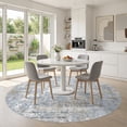 thumbnail image 5 of UERMEI 8ft Round Area Rug for Living Room, Washable Non-slip Soft Indoor Modern Abstract 8'x8' Round Rug for Bedroom Office Home Decor Carpet, Glacier Blue, 5 of 9
