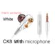 thumbnail image 5 of Sidaley CK8 Dual Driver Auriculares Estéreo Bass Sport Running Auriculares HIFI Auriculares Manos libres con micrófono Cables de audio/vídeo Blanco 1.2 m, 5 of 6