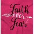 thumbnail image 2 of Breast Cancer Faith Over Fear Fight Women's Graphic T Shirt Tees Brisco Brands S, 2 of 6