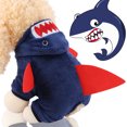 thumbnail image 1 of Teissuly Clearance Funny Dog Cats Sharks Costumes, Pet Halloween Christmas Cosplay Dress, Adorable Sharks Pet Costume,Animals Fleece Hoodie Warm Outfits Clothes(Blue, ) Teissuly WER202308175593, 1 of 9