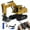 Yellow, variant on Diecast Metal Truck Excavator Toy Construction Vehicle Model for Kids - Durable and Realistic Construction Car Model