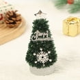 thumbnail image 3 of StSilkitty Mini Christmas Tree Handcrafted Decoration with Realistic Leaves Cedar Branches and Berries for Home Holiday Desktop Winter Wedding Centerpiece, 3 of 6