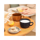 thumbnail image 5 of Tazas Vaso Café Cerámica De Gato De Té Con Tapa Y Cuchara Malubero Café, 5 of 5