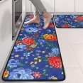 thumbnail image 2 of Kitchen Rugs Sets Of 2,Pioneer Flower Floral Print Pattern Anti Fatigue Kitchen Mat Rugs Non Slip Washable,Decorative Kitchen Floor Mats for Kitchen,Sink,Laundry,17"x47"+17"x47", 2 of 5