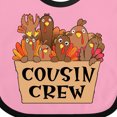 thumbnail image 4 of Inktastic Cousin Crew Cute Turkey Family Boys or Girls Baby Bib, 4 of 4