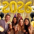 thumbnail image 3 of 2026 Balloons Foil Gold Numbers for Decorating New Year's Parties 16 Inch, 3 of 5
