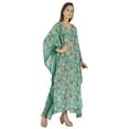 thumbnail image 2 of Moomaya Hooded Caftan For Women's Long Printed Bikini Cover Up Summer Turkish Beachwear-3418, 2 of 7