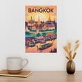 thumbnail image 3 of Retro Bangkok City Poster Vintage Thai City Tourism Wall Art Canvas Poster, 3 of 8