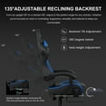thumbnail image 5 of GTRACING GTW-100 Reclining Gaming Chair with Bluetooth, Adjustable Pillows and Footrest, Blue, 5 of 13