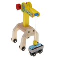 thumbnail image 2 of Wooden Trains Railway Set Compatible Accessories Mobile Crane + Freight Car, 2 of 8