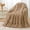 Brown-60" X 80" 15lbs, variant on Brown 60" X 80" 15lbs Jacquard Fleece Weighted Blanket Adult Bed Use